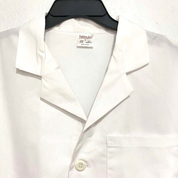 Fashion Seal Medical Laboratory Long Jacket White Size L - Picture 3 of 9